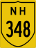 National Highway 348 marker