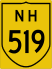 National Highway 519 marker