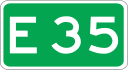European route E 35 shield}}