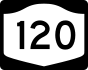 NYS Route 120 marker