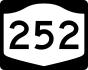 NYS Route 252 marker