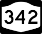 NYS Route 342 marker