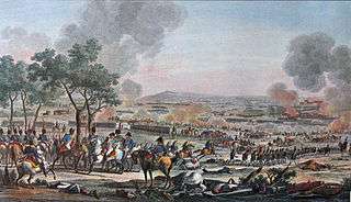 D'Aspré was mortally wounded at the Battle of Wagram. Painting by Carle Vernet.