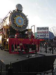 An old locomotive on display at New Jalpaiguri Junction