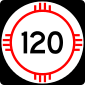 State Road 120 marker