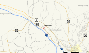 Map of New York State Route 103