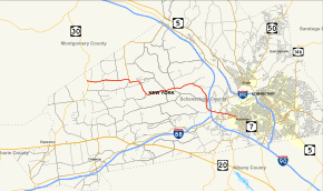 Map of New York State Route 159