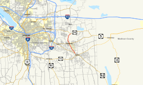 Map of New York State Route 257