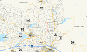 Map of New York State Route 274