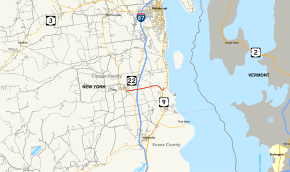 Map of New York State Route 442