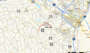 Map of New York State Route 85A