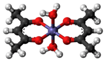 Ball-and-stick model of the nickel(II) acetylacetonate complex
