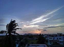 An image of sunset taken in Nidamanuru
