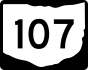 State Route 107 marker