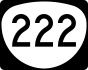 Oregon Route 222 marker