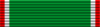 A ribbon 1/18 red, 1/18 white 14/18 green, 1/18 white and 1/18 red.