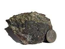 Chalcopyrite uranium-bearing ore from Olympic Dam mine, South Australia