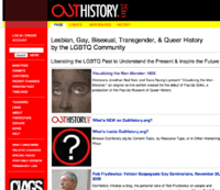 Screenshot of OutHistory.org homepage