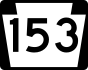 PA Route 153 marker
