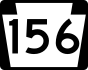 PA Route 156 marker