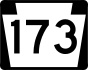 PA Route 173 marker