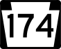 PA Route 174 marker