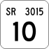 State Route 3015 inventory marker