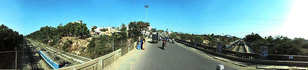 Panoramic view of Ramamurthy Nagar bridge