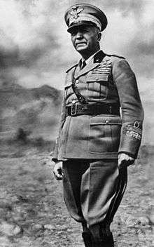 Marshal Pietro Badoglio standing in uniform