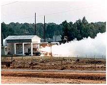 rocket motor burning