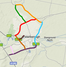 A Map with the various parkways highlighted
