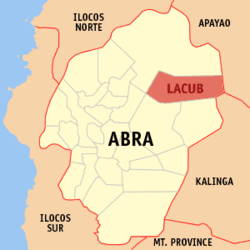 Map of Abra showing the location of Lacub
