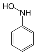 Skeletal formula of phenylhydroxylamine