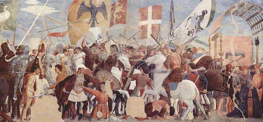 Idealized painting of a battle between Heraclius' army and Sasanians under Khosrau II c. 1452