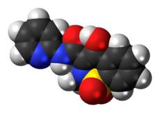 Space-filling model of the piroxicam molecule