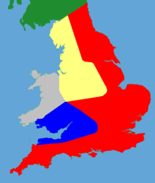 A colour-coded map showing the political factions in 1153