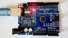 Power LED and Integrated LED on Arduino Compatible Board