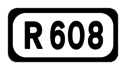 R608 road shield}}