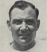 A headshot of Ray Terrell from a 1946 Cleveland Browns game program