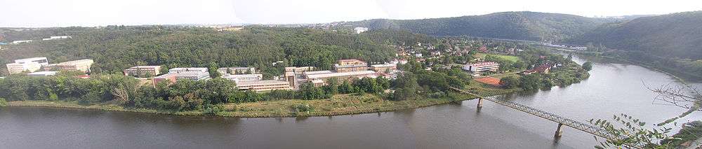 Panorama of Řež with nuclear research centre
