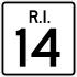 Route 14 marker