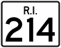 Route 214 marker