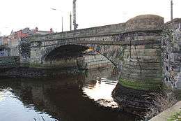 Ringsend Bridge from the south bank of the Dodder looking upstream