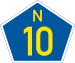 National route N10 shield