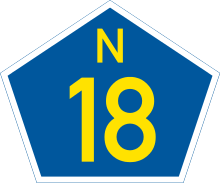 National route N18 shield