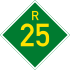 Provincial route R25 shield