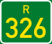 Regional route R326 shield
