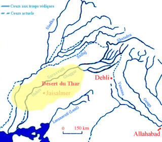 Map of prehistoric river, with modern rivers overlaid