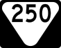 State Route 250 marker