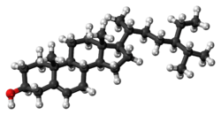 Ball-and-stick model of the sitosterol molecule
